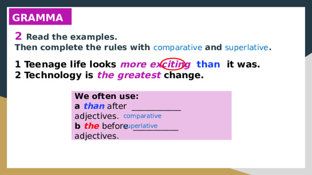 Grammar Comparatives And Superlatives