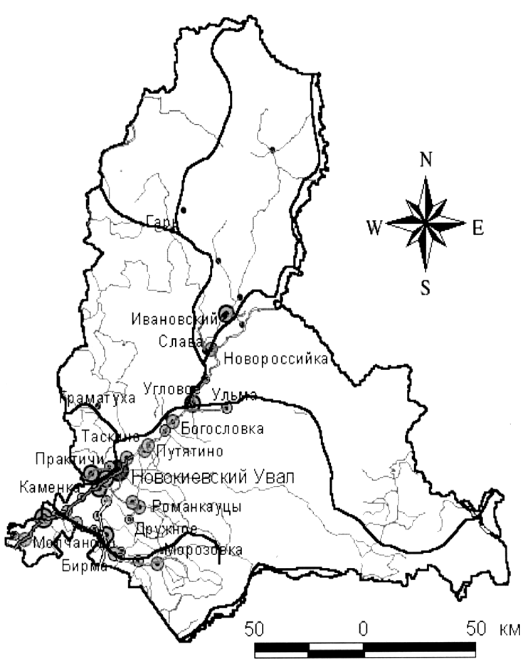 Карта мазановского района