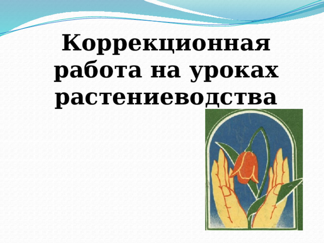 Коррекционная работа на уроках растениеводства 
