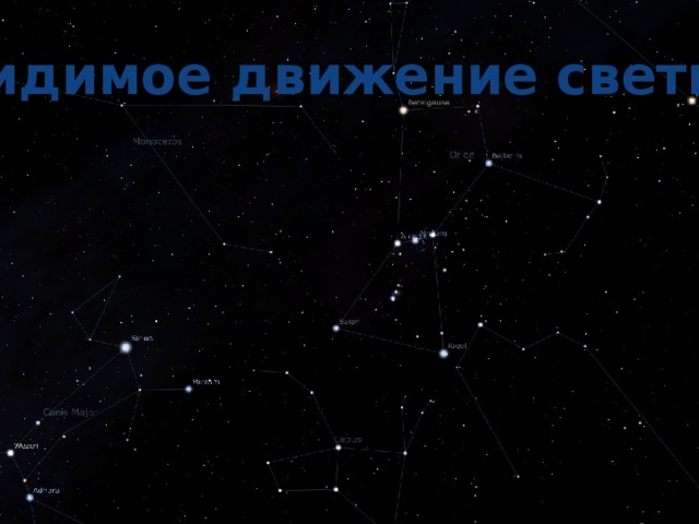 Видимое движение светил 