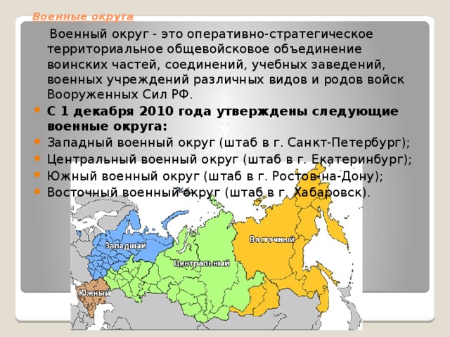 Округа состояли из. Военный округ. Западный и Восточный военные округа. Военные округа РФ. Военные округа Вооруженных сил РФ.