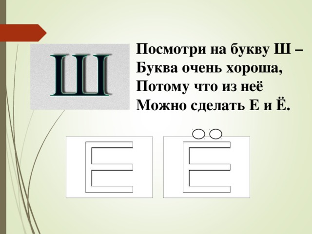 Буква ш на что похожа картинки