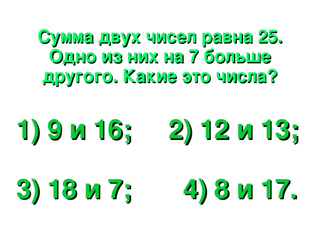 Сумма чисел 12 и 4