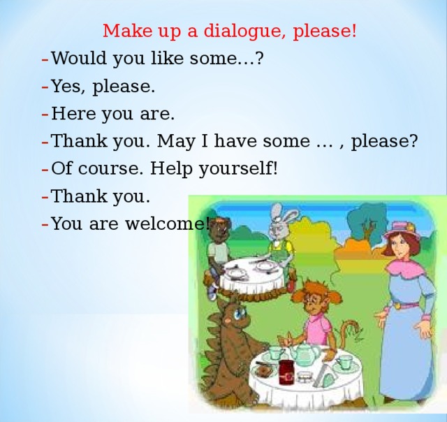 I like being перевод. Диалог would like. Диалог would you like some. Would you like some Tea диалог. Задания на тему would you like some.