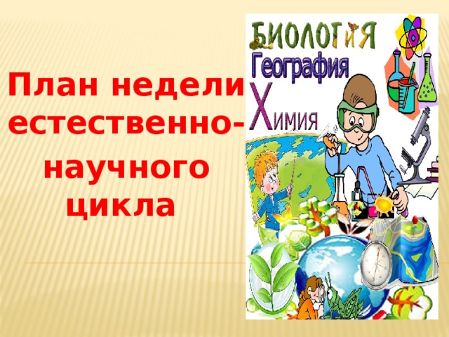 План недели естественно- научного цикла 