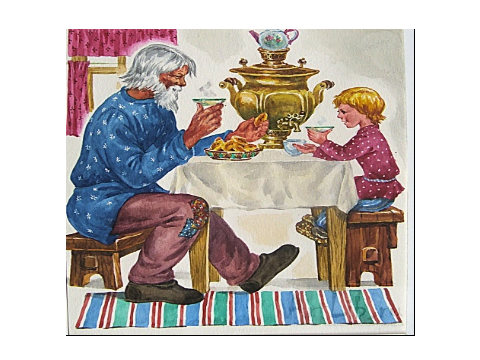 Внучка толстой читать. Старый дед и внучек иллюстрация. Толстой старый дед и внучка. Толстой старый дед и внучок. Басни л. Толстого «старый дед и внучек».
