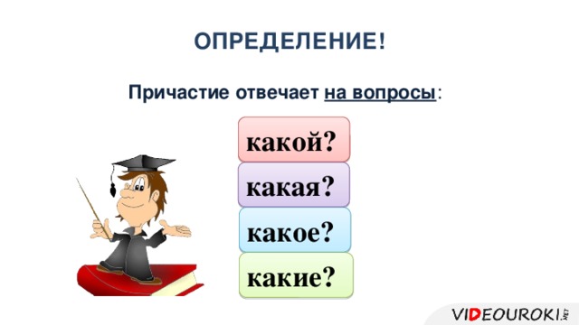 Какой вопрос задается к причастию