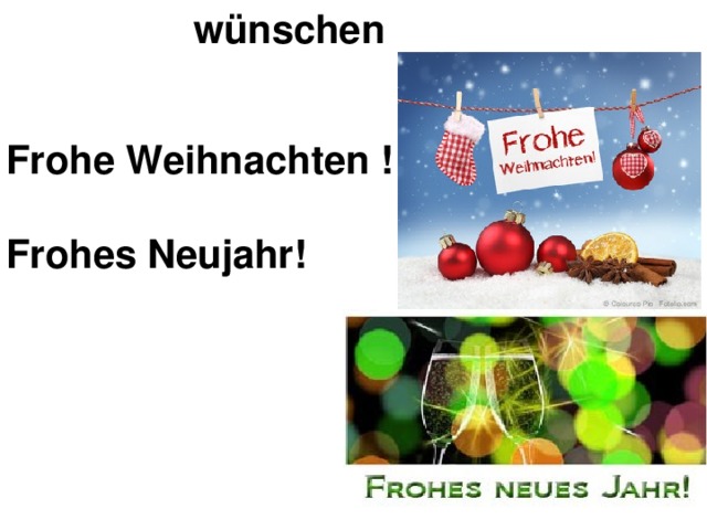 wünschen Frohe Weihnachten !  Frohes Neujahr! 