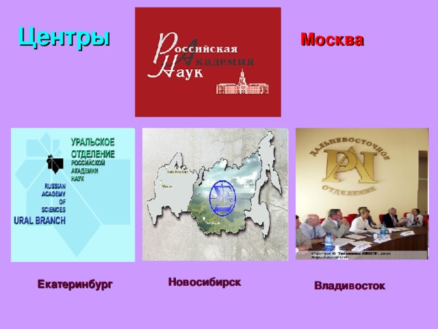 Центры Москва Новосибирск Екатеринбург Владивосток 