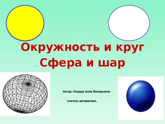 Презентация по теме сфера и шар