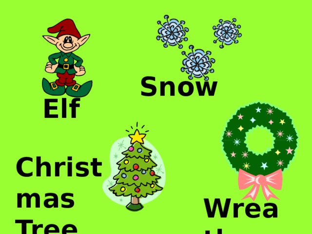 Snow Elf Christmas Tree Wreath 