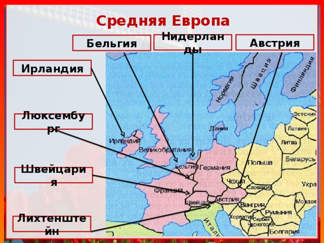 Страны относящиеся к западной европе