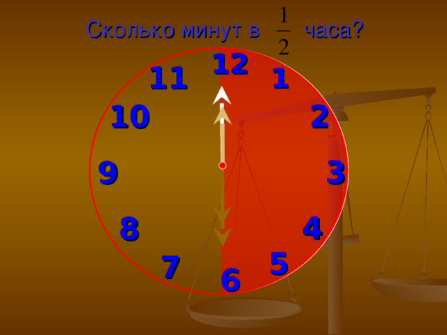 Сколько минут в часа?  12 11 1 10 2 3 9 4 8 5 7  6 