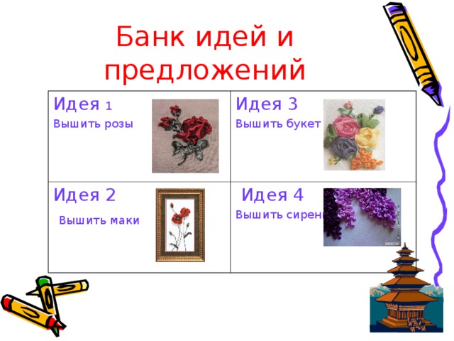 Банк идей творческий проект