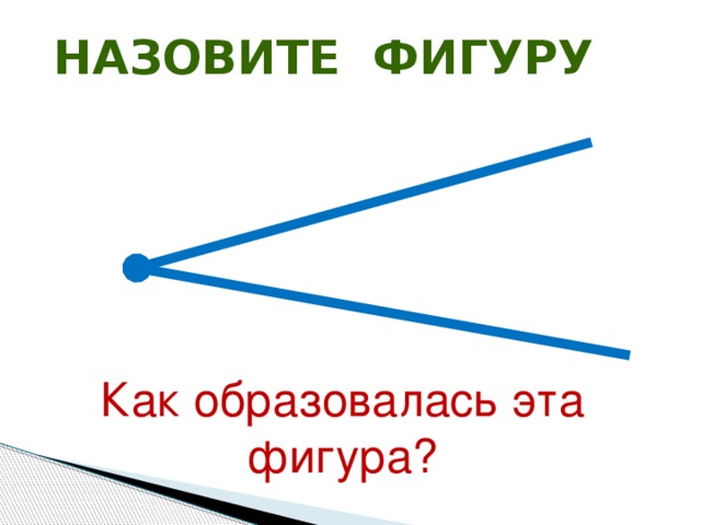 НАЗОВИТЕ ФИГУРУ Как образовалась эта фигура? 