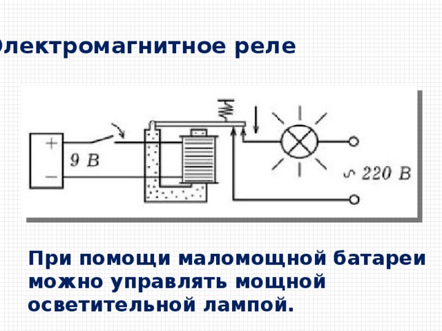 Электромагнит на электрической схеме