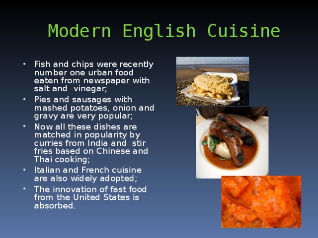 English cuisine презентация