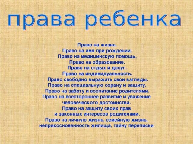 Права детей в истории россии проект