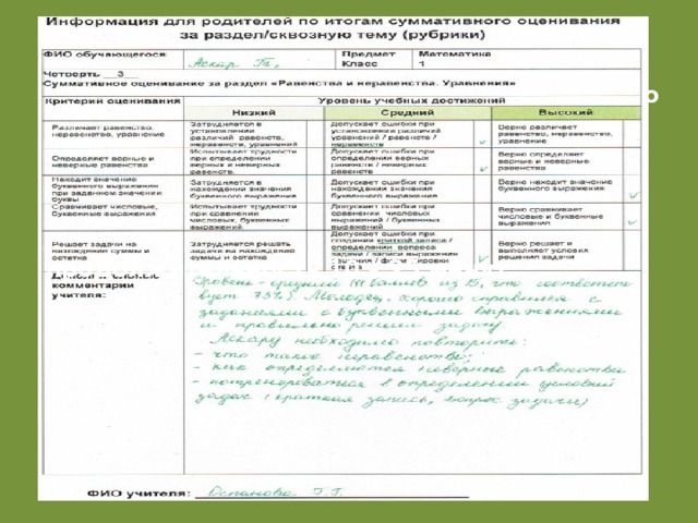 Модерация результатов суммативного оценивания за четверть презентация