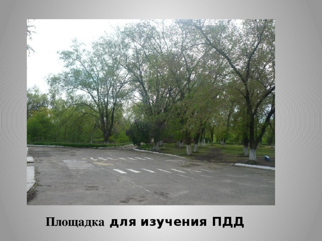 Площадка для изучения ПДД 