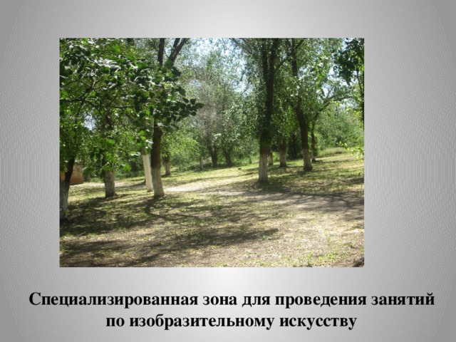 Специализированная зона для проведения занятий по изобразительному искусству 