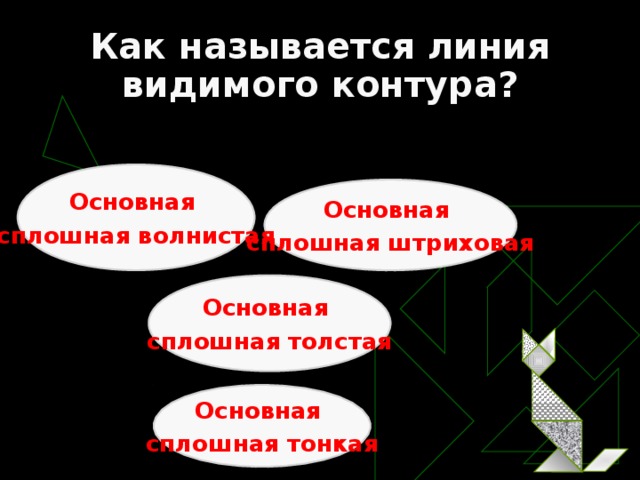 Линия которая применяется для изображения видимого контура детали имеет вид