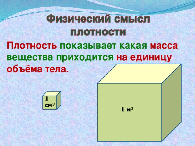 Проект по физике 7 класс плотность