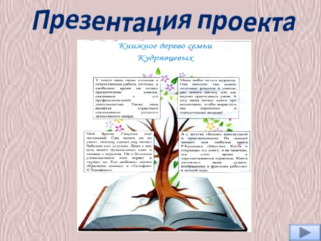 Проект книжное дерево моей семьи