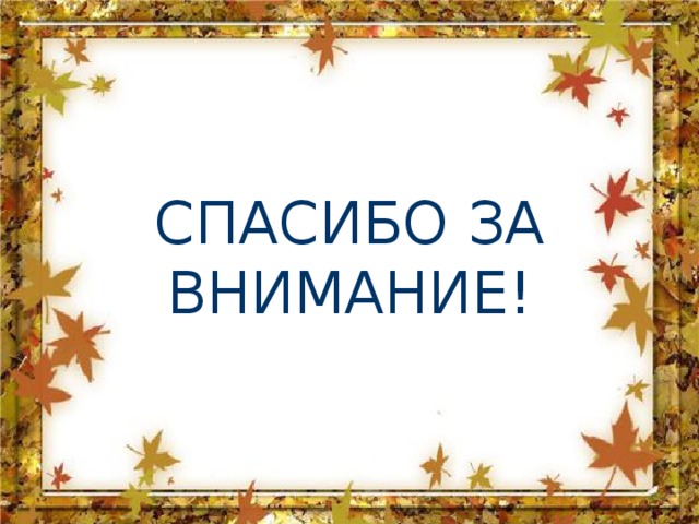 СПАСИБО ЗА ВНИМАНИЕ! 