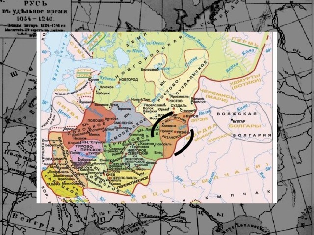 Карта руси 13 века подробная с городами