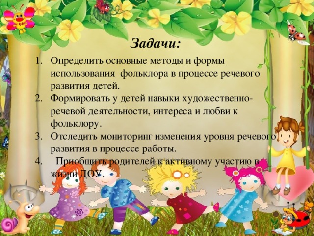 План самообразования на тему влияние устного народного творчества на развитие речи детей 3 4 лет