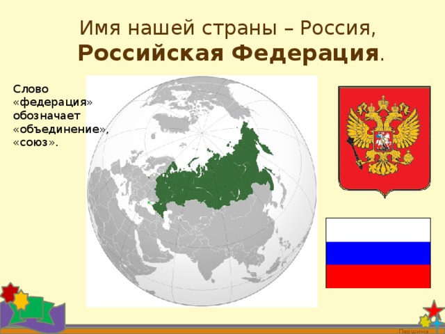 Происхождение слова федерация. Имя нашей страны. Что обозначает слово Федерация. Федерация обозначение.