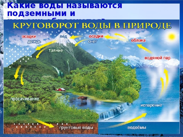 Воды суши подземные воды и природные льды 6 класс домогацких презентация