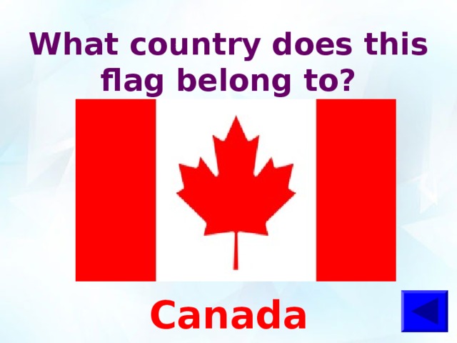 What country does this flag belong to? Canada 