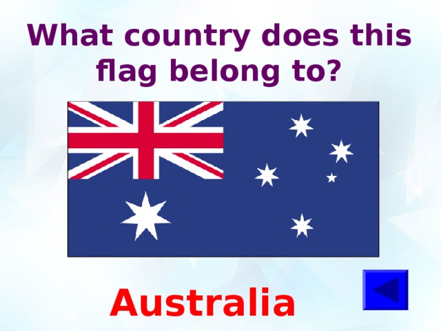 What country does this flag belong to? Australia 