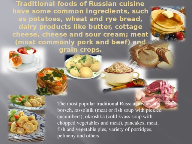 Russian food in English