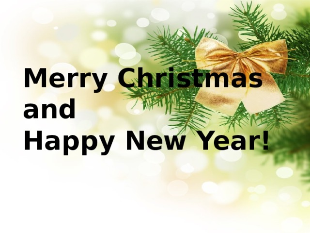Merry Christmas  and  Happy New Year! 
