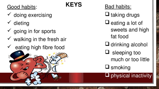 Good health habits bad health habits 8 класс презентация