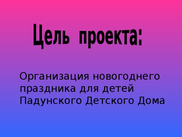  Организация новогоднего праздника для детей Падунского Детского Дома 