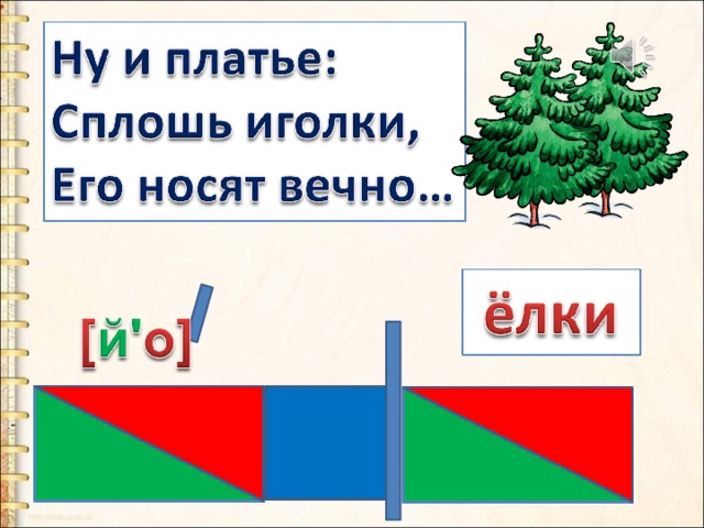 Цветовая схема слова елка