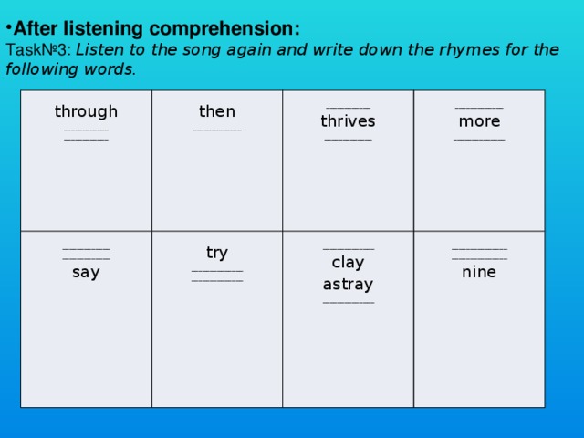 L am listening. Listening Comprehension. Listening Comprehension tasks. Listen 3.