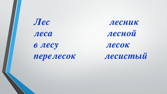 Природный основа слова