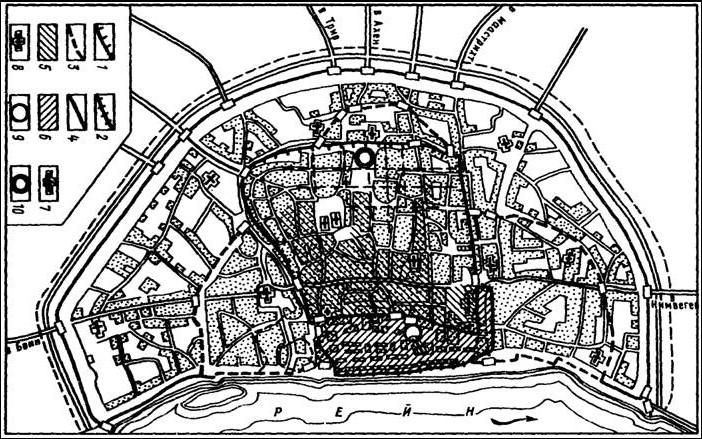 Средневековый город схема