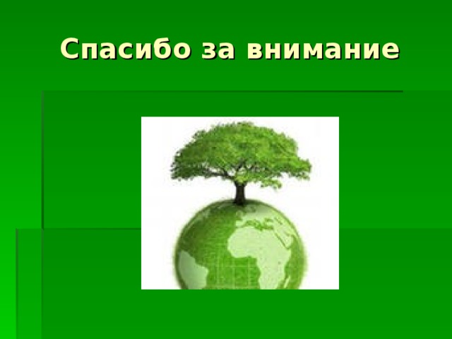 Спасибо за внимание экология