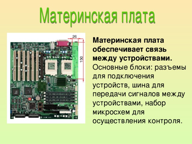 Набор микросхем являющийся интерфейсом между составными частями компьютера такими как цп озу пзу