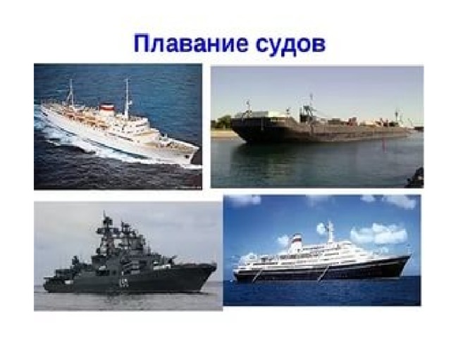 Плавание судов презентация физика