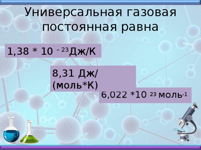 Газовая постоянная презентация