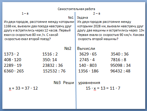 Технологическая карта урока по математике 4 класс деление на двузначное число