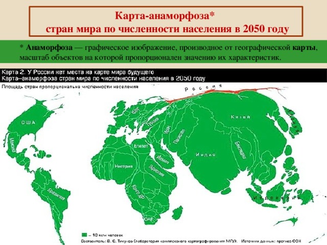 Карта мира 2050 год