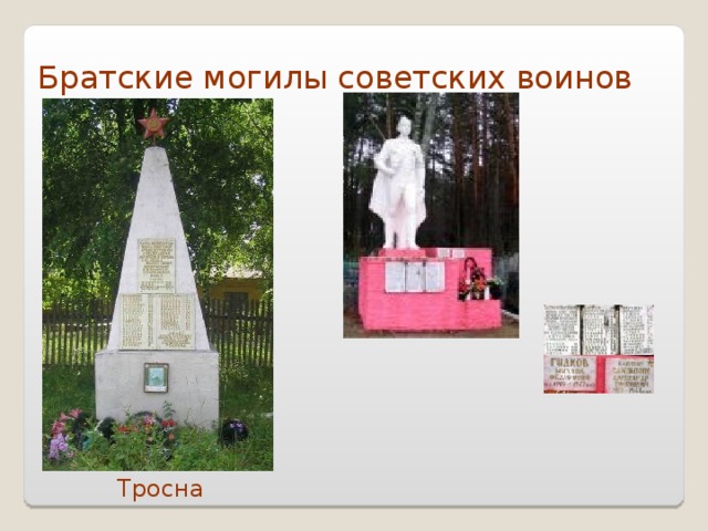 Братские могилы советских воинов    Тросна 